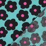 popeline di cotone Big Flower | Nerida Hansen – turchese chiaro/nero,  thumbnail number 4