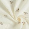 Ricamo floreale in voile increspato – bianco lana/marrone chiaro,  thumbnail number 3