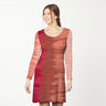 jersey di viscosa Righe longitudinali a colore sfumato – rosso scuro/albicocca,  thumbnail number 7