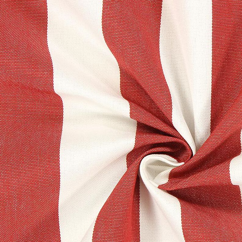 Tessuto per tende da sole righe Toldo – bianco/rosso carminio,  image number 2