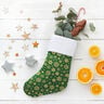 tessuto in cotone popeline Cristalli di neve – verde/oro,  thumbnail number 6