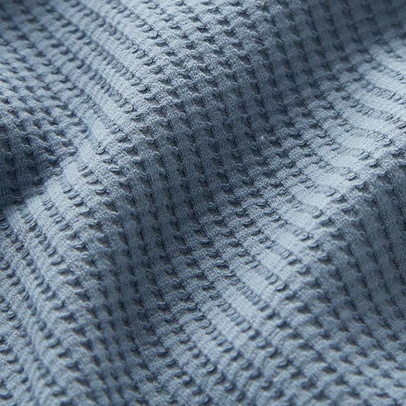 jersey di cotone nido d’ape tinta unita – colore blu jeans,  image number 2