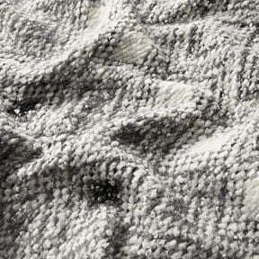 Maglia bouclé in misto lana a rombi grandi – grigio, 