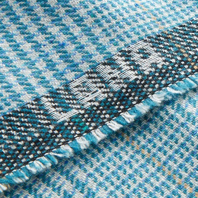Tessuto in lana Principe di Galles – turchese,  image number 5