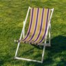 Outdoor Tessuto per sedia a sdraio Righe longitudinali 44 cm – caramello/blu,  thumbnail number 4