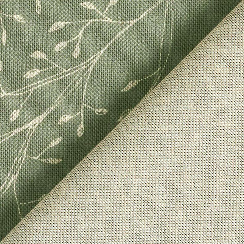 Tessuto arredo mezzo panama rami sottili – verde oliva chiaro | Resto 10cm,  image number 4