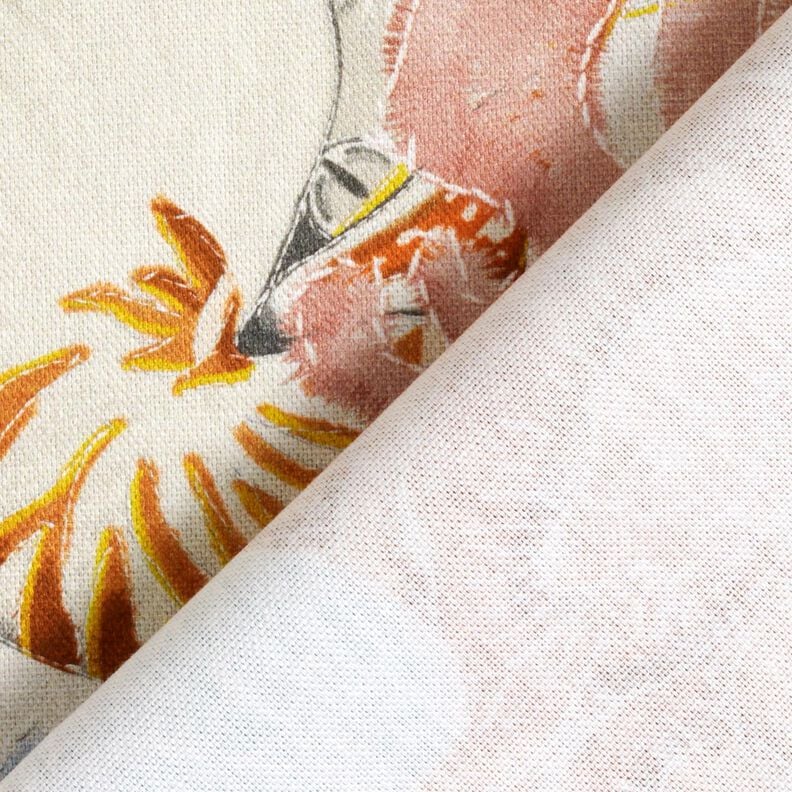 tessuto arredo mezzo panama Coralli colorati &ndash; tortora chiaro/azzurro,  image number 4