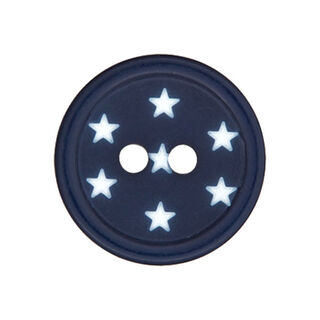 Bottone di plastica Stelle – blu marino, 