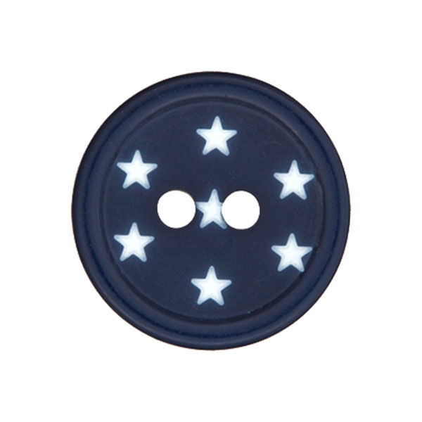 Bottone di plastica Stelle – blu marino,  image number 1