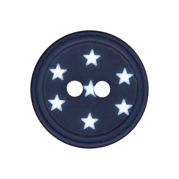Bottone di plastica Stelle – blu marino, image number 1