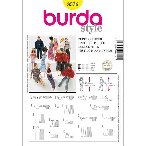 Abiti per bambole, Burda 8576, image number 1