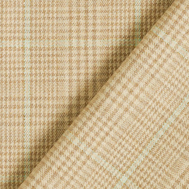 misto viscosa Pregiato Principe di Galles in Lurex – mandorla/menta chiaro,  image number 4