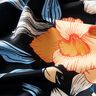 tessuto per costumi da bagno Grandi fiori di ibisco – nero-azzurro/albicocca,  thumbnail number 2
