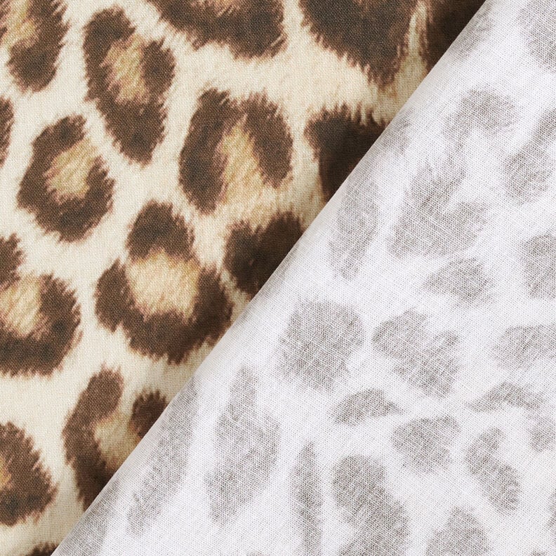 GOTS Batista di cotone Motivo leopardato | TCC x LOOKS by Wolfgang Joop – beige chiaro/marrone scuro,  image number 5