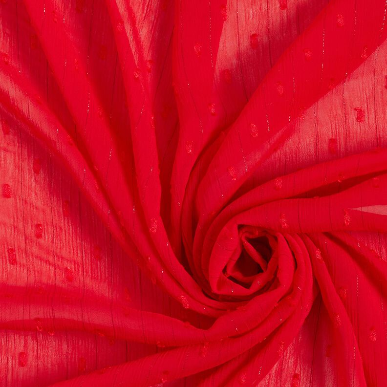 Chiffon Dobby gessato metallizzato – rosso/argento effetto metallizzato,  image number 3