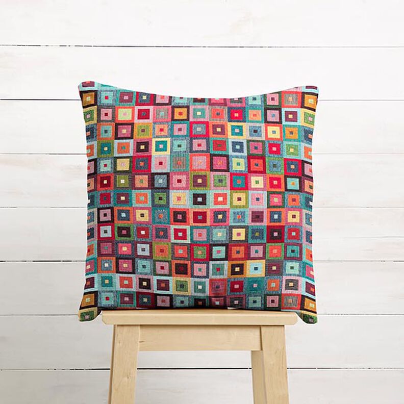 tessuto arredo gobelin cubi – petrolio,  image number 7