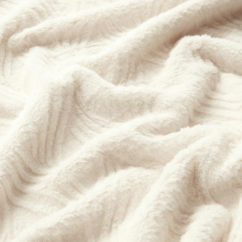 ecopelliccia linee ondulate – bianco lana,  image number 2