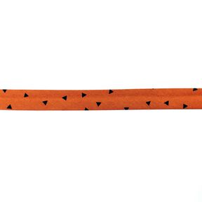 Nastro in sbieco triangoli [20 mm] – terracotta/nero, 