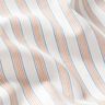 Tessuto di cotone a righe bicolori – bianco lana/albicocca,  thumbnail number 2