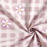 jersey di cotone Quadrotti e fiori &ndash; bianco/rosa,  thumbnail number 3