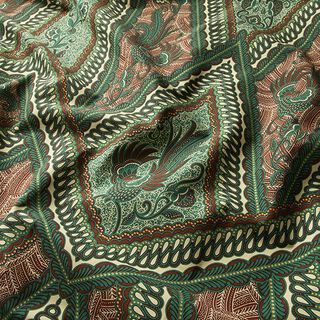 tessuto in cotone, uccelli del paradiso – verde, 