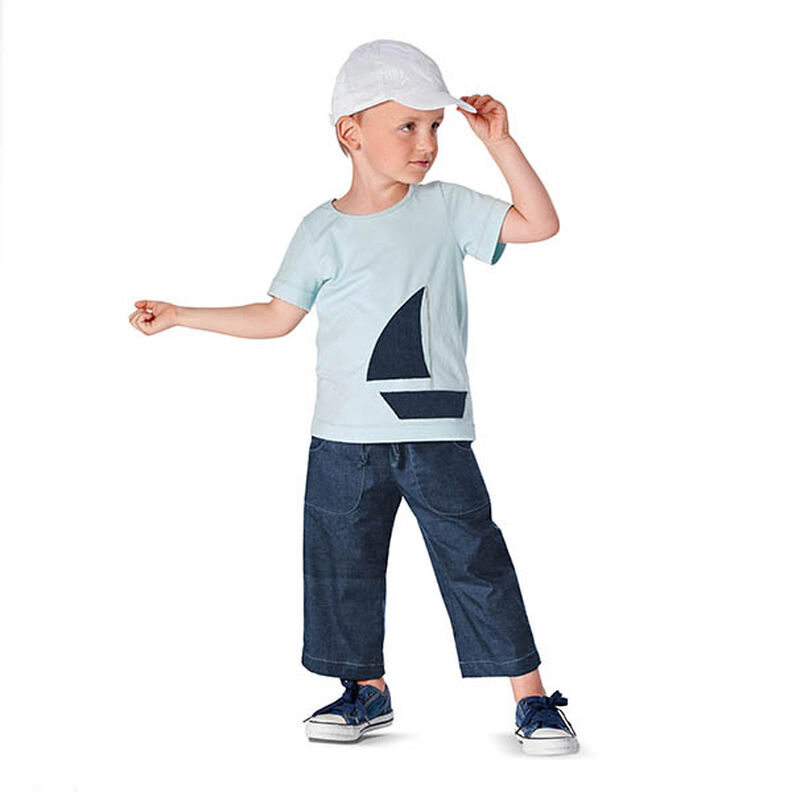 velluto a costine stretch effetto jeans – colore blu jeans,  image number 7
