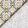 tessuto in cotone cretonne Motivo a piastrelle – verde abete/giallo curry,  thumbnail number 4