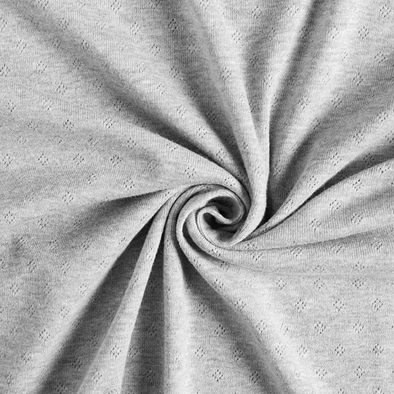 jersey maglia fine con motivi traforati Melange – grigio, image number 2