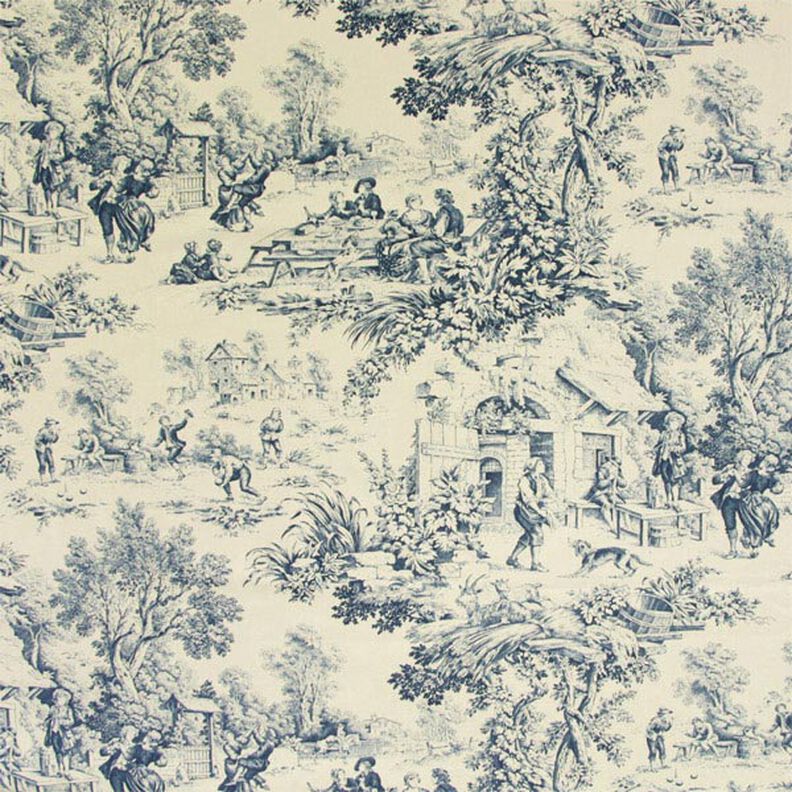 Toile de Jouy – blu acciaio,  image number 1