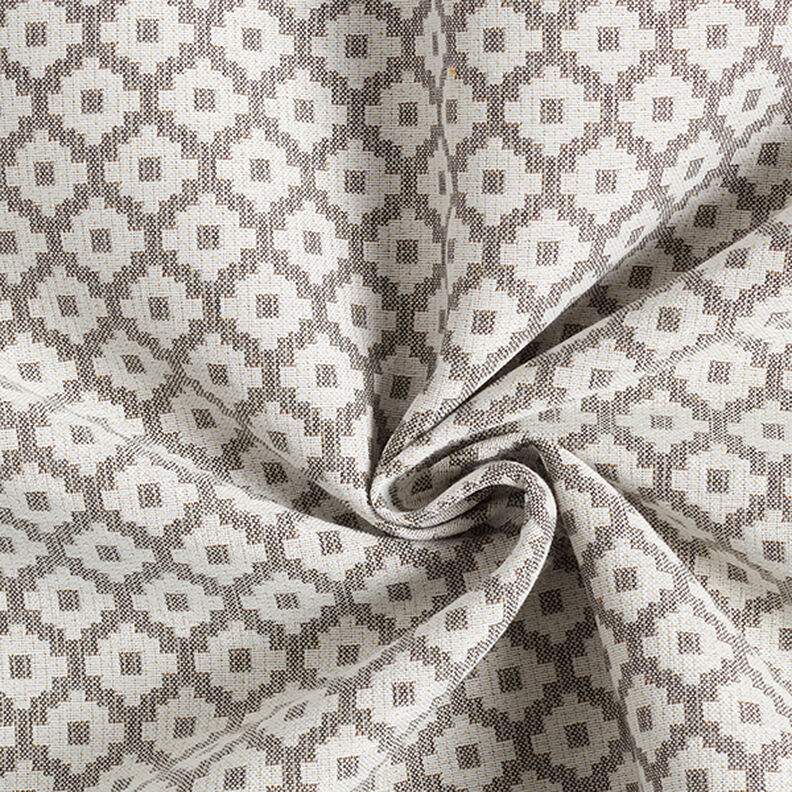 Tessuto jacquard da esterni losanghe – grigio,  image number 3