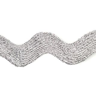 Bordura dentellata lurex [40 mm] - argento, 