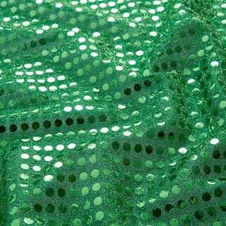 tessuto con paillettes, grandi pois – verde, 