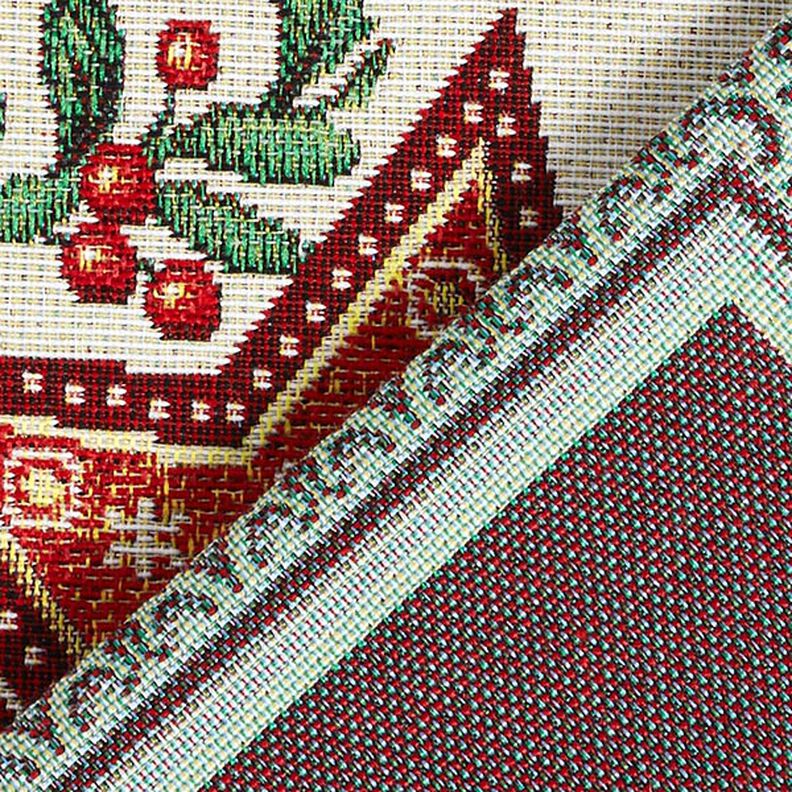 taglio di tessuto arredo gobelin Decorazioni natalizie – rosso carminio, image number 4