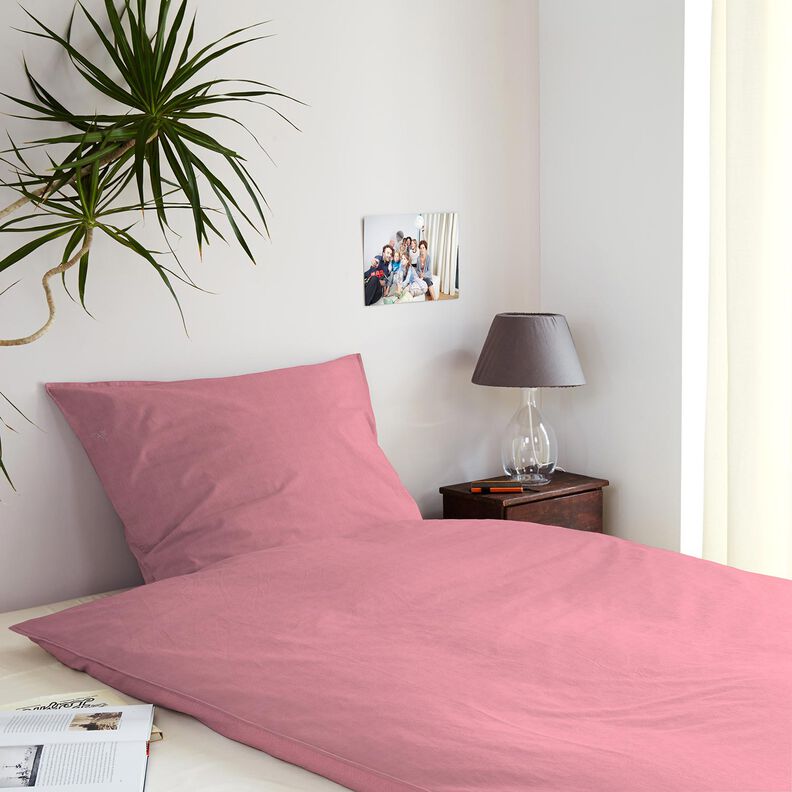 satin di cotone tinta unita – rosa antico scuro,  image number 7