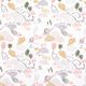 tessuto in cotone cretonne paesaggio con elefanti – bianco,  thumbnail number 1
