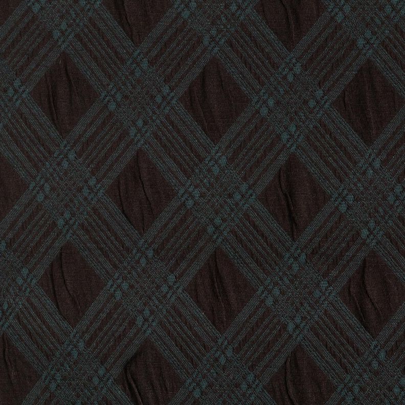 Tessuto jacquard modello Argyle – nero/verde abete, image number 1