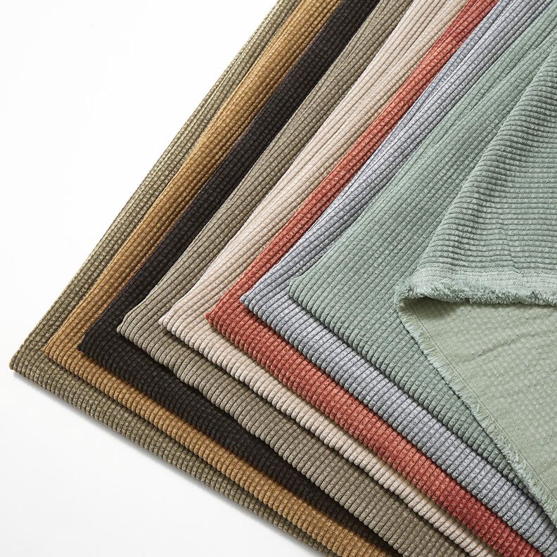 velluto a coste larghe Bubble tinta unita – nero,  image number 5