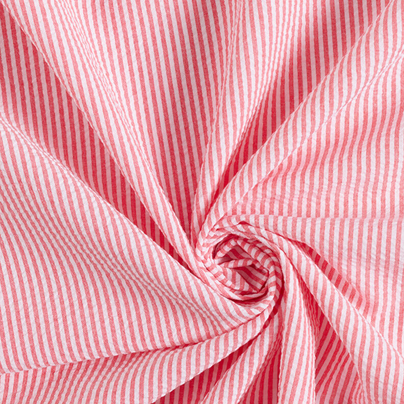seersucker misto cotone, righe – rosso/bianco lana,  image number 3
