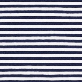 jersey di cotone righe sottili – blu marino/bianco, 