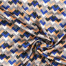 leggero satin, motivo rétro – indaco/beige,  thumbnail number 3