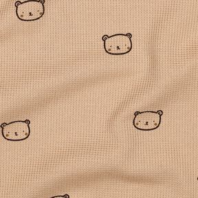 Jersey a nido d’ape orsetti | Poppy Fabrics – rosa antico scuro/melanzana, 