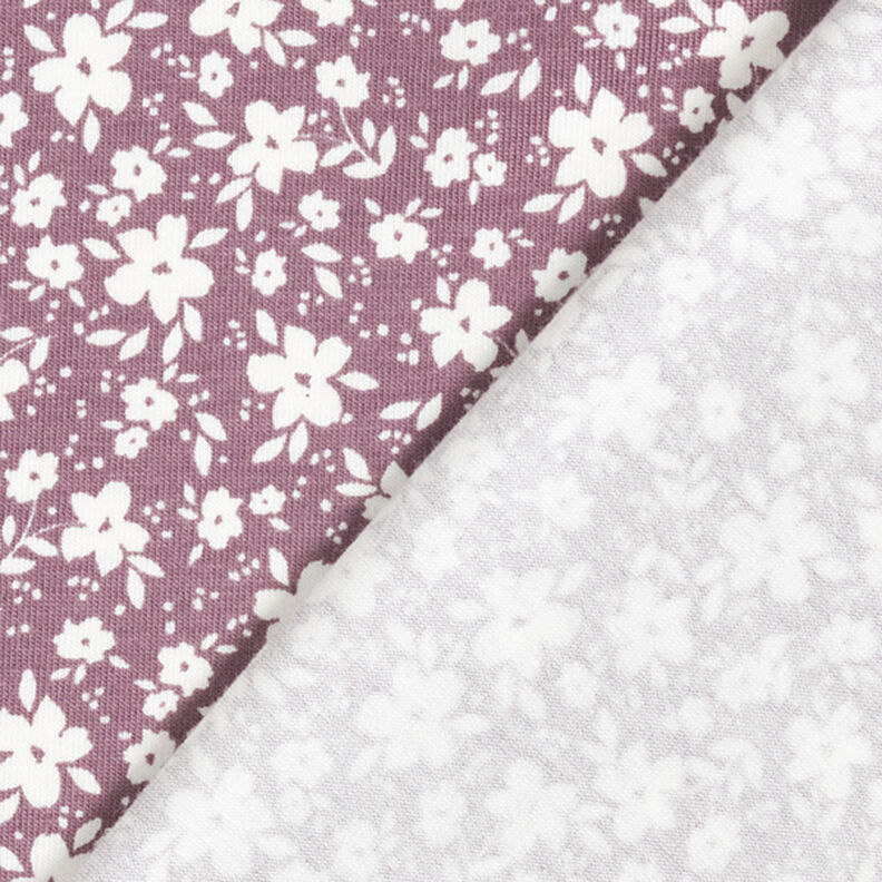 jersey di cotone Fiorellini bicolori – rosa antico scuro,  image number 4
