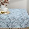 tessuto arredo mezzo panama motivo a foglie – blu,  thumbnail number 9