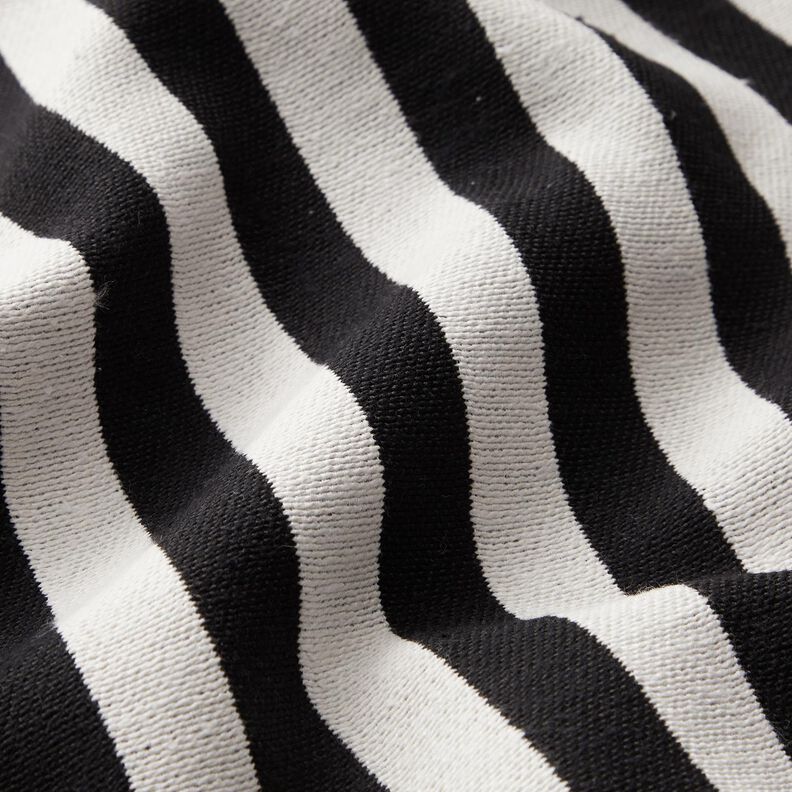 tessuto arredo Jacquard larghe – avorio/nero,  image number 2
