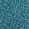 tessuto in cotone cretonne fiori delicati – blu oceano,  thumbnail number 1