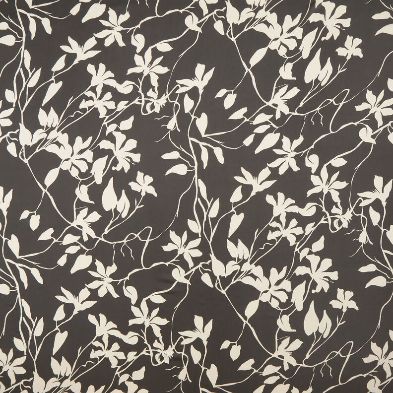 Delicati tralci di foglie satinati – nero/bianco,  image number 1