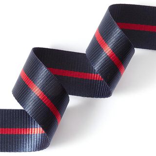 nastro gros-grain righe [35mm] – blu/rosso, 
