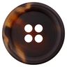 bottone in poliestere, 4 fori – marrone scuro,  thumbnail number 1