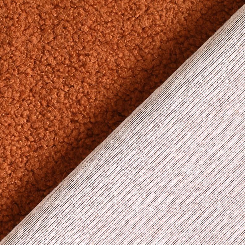 tessuto da tappezzeria Aspetto pelle di pecora – terracotta, image number 3