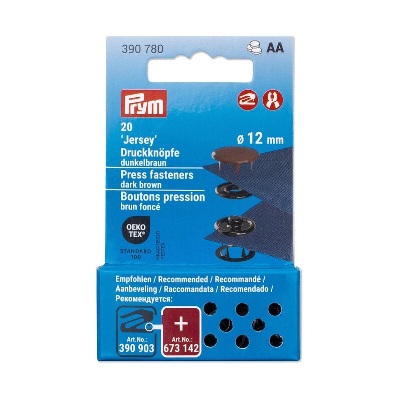Bottoni automatici per jersey [12 mm] | Prym – marrone scuro,  image number 3